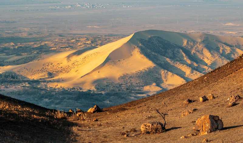 Бархан сарыкум: кусочек пустыни в дагестане