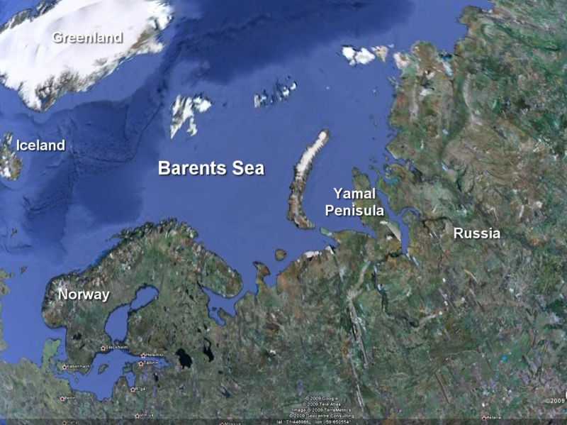Карта островов баренцева моря