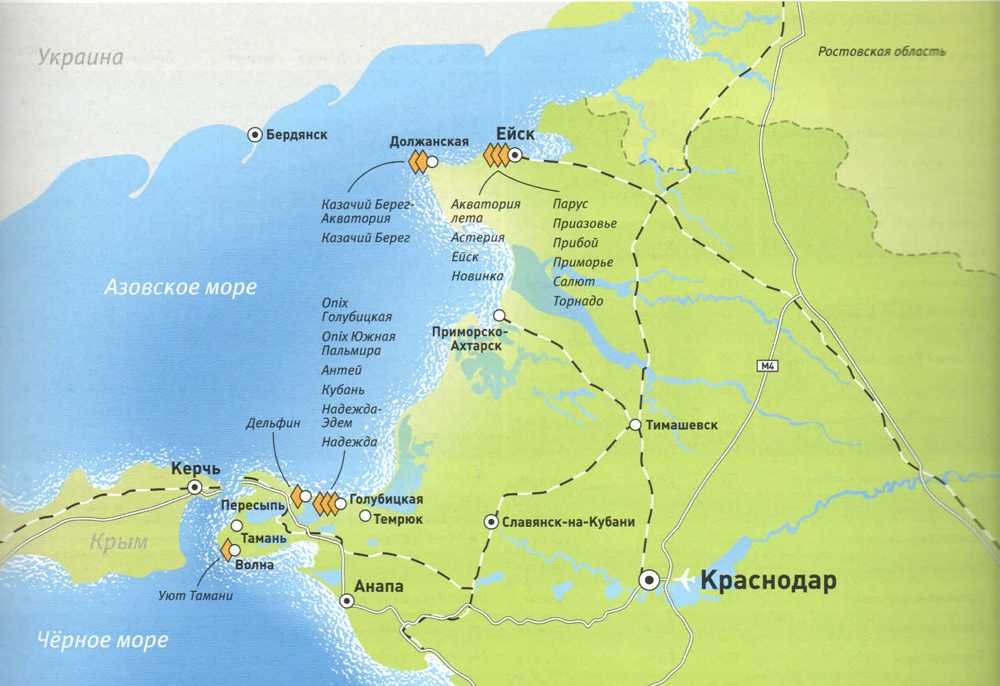 Азовское море: отдых, где находится на карте, глубина, курорты крыма