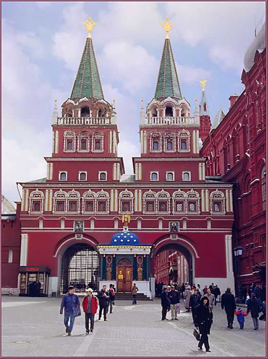 Воскресенские ворота (иверские) на красной площади — история, описание