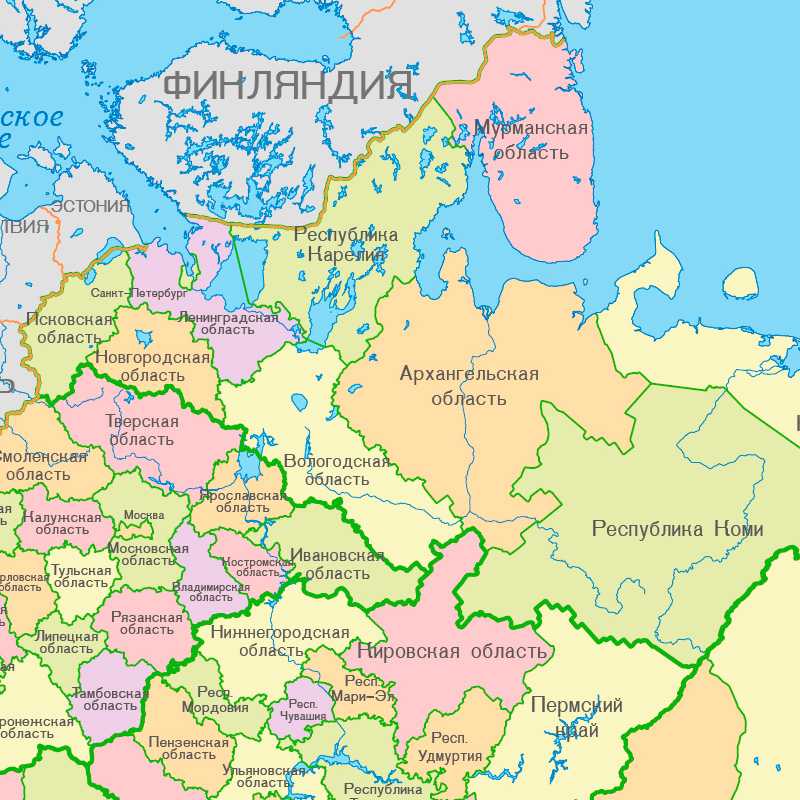 Карта россии 30