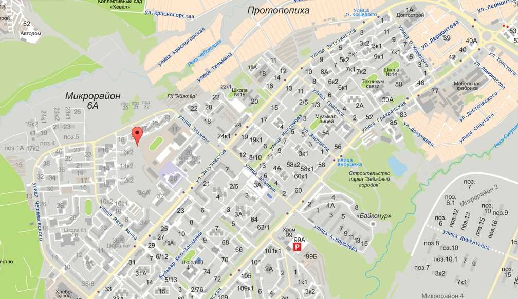 Балашиха на карте россии с улицами и домами