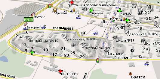 Братск на карте россии с улицами и домами