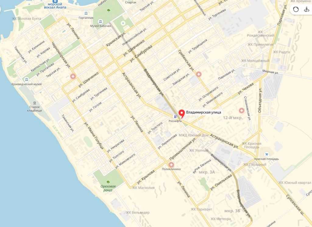 Карта анапы подробная с улицами и домами. схема и спутник онлайн