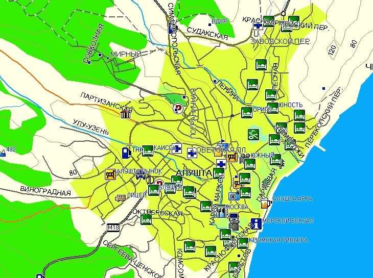 Карта алушты подробная - улицы, номера домов, районы. схема и спутник онлайн