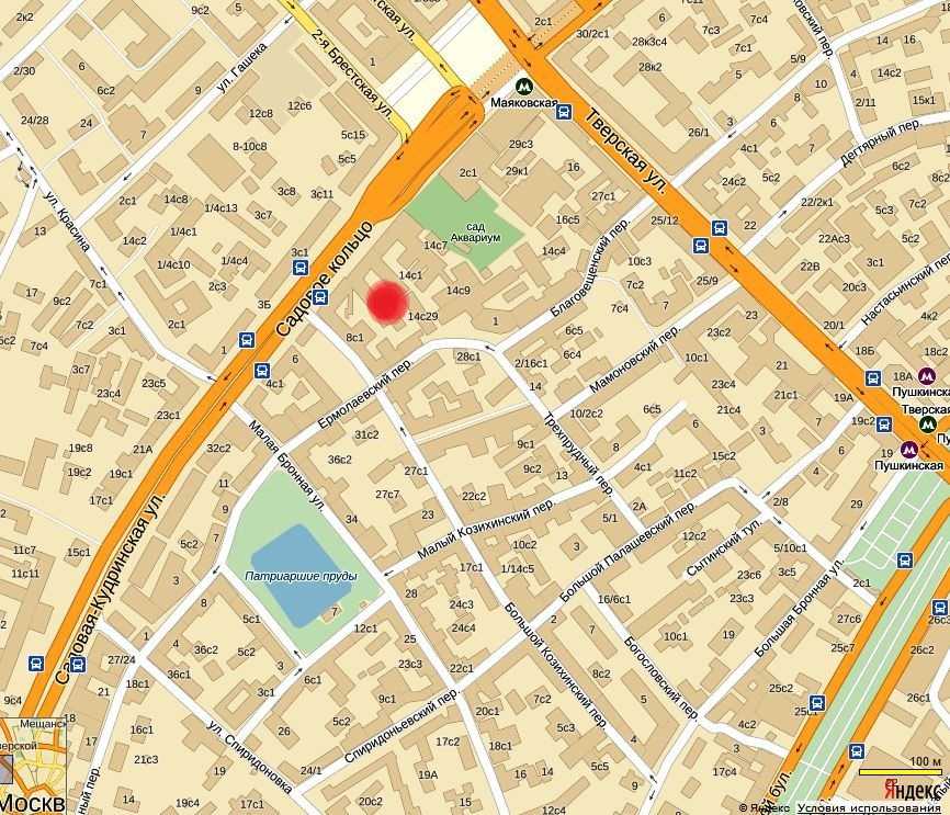 Узнай где находится Патриаршие пруды на карте Москвы (С описанием и фотографиями) Патриаршие пруды со спутника