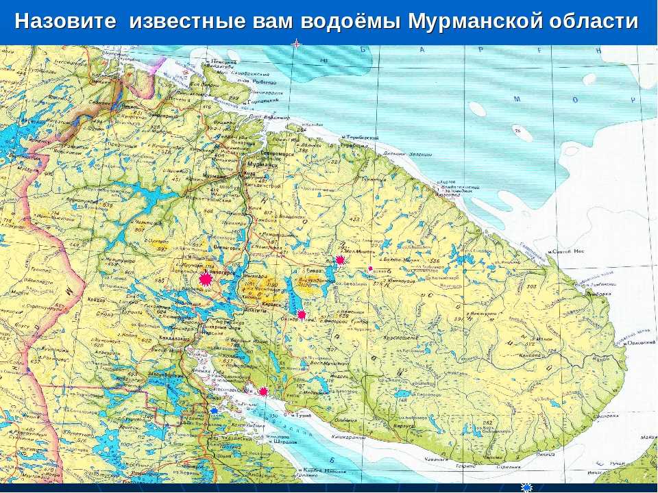 Где находится мурманск. Кольский полуостров на карте. Кольский полуостров физическая карта. Карта озер Мурманской области. Водоемы Мурманска и Мурманской области.