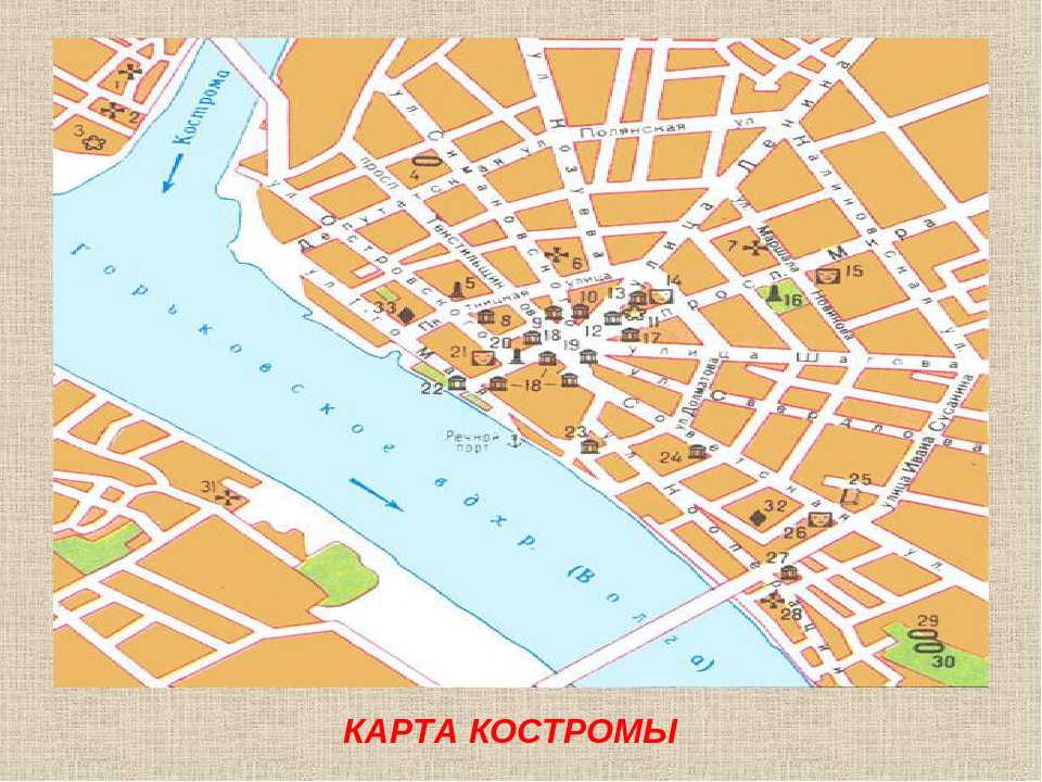 Центральная часть города называется. Г Кострома на карте. План города Кострома. Карта центра Костромы. Кострома план центра города.