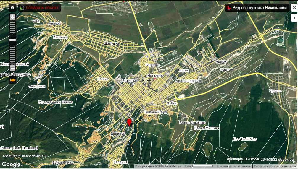 Карты нальчика (россия). подробная карта нальчика на русском языке с отелями и достопримечательностями