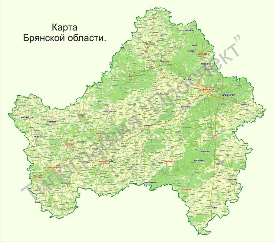 Карта брянска панорама