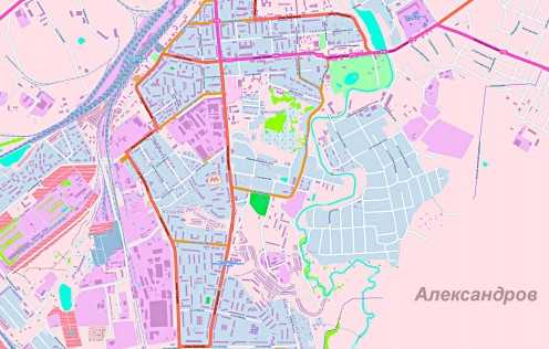 Карта александрова с улицами, номерами домов и районами. александров на карте спутник и схема