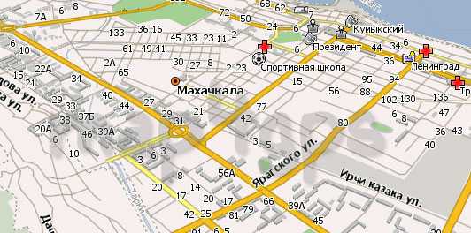 Карта хасавюрта подробно с улицами, домами и районами
