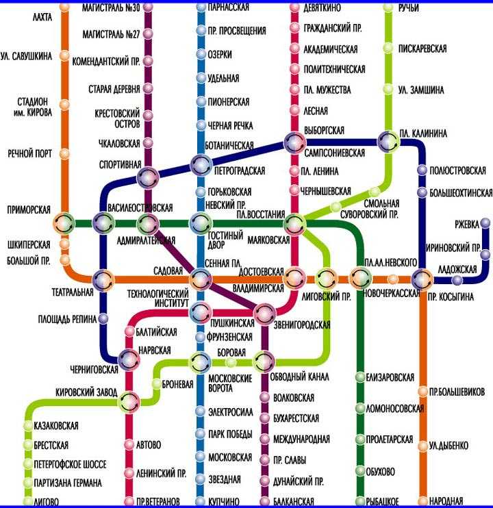Карта метро санкт-петербурга - интерактивная схема с расчетом времени