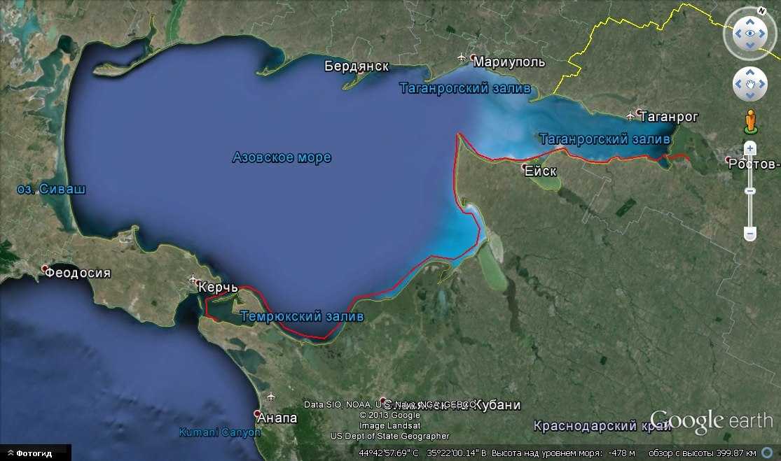 Азовское море на карте россии. отдых на курортах побережья