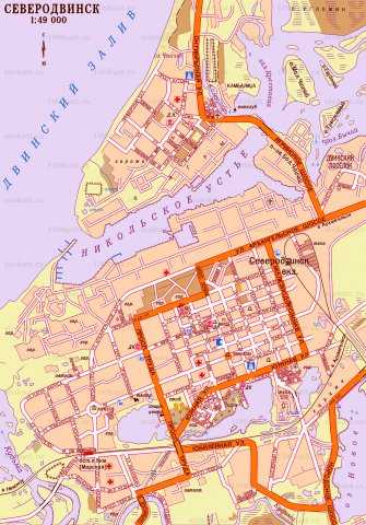 Карта архангельска с улицами, домами и районами