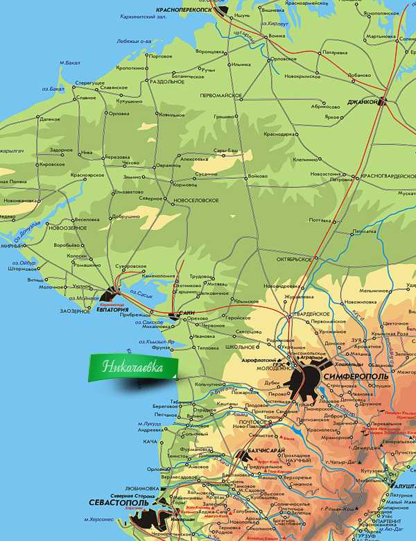 Николаевка поселок, крым республика подробная спутниковая карта онлайн яндекс гугл с городами, деревнями, маршрутами и дорогами 2021