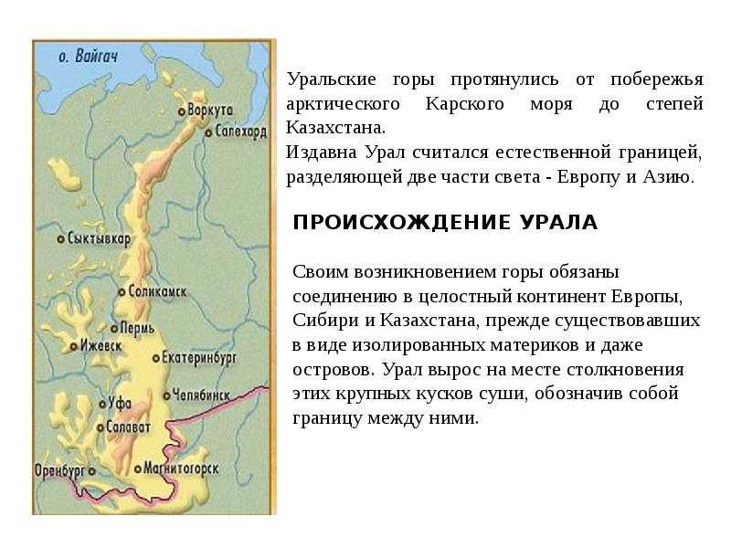Уральские горы с давних времен. история возникновения и формирования