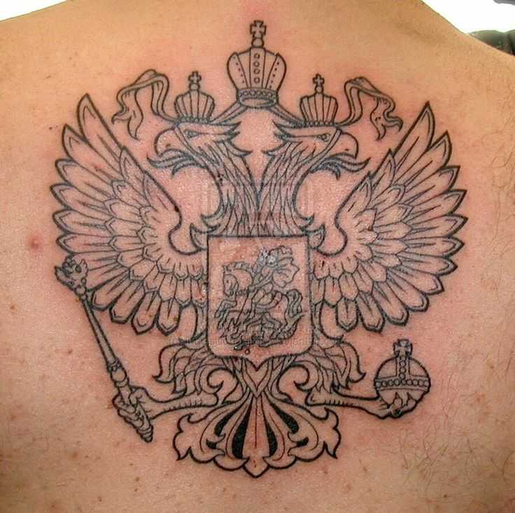Тату российский герб