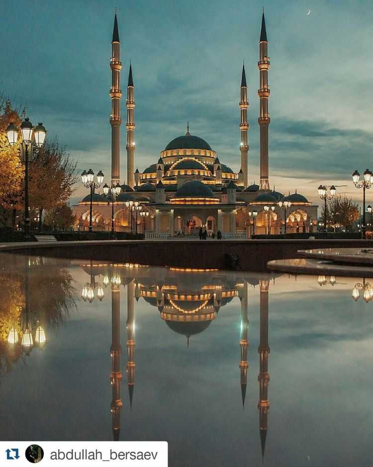 Сердце чечни — прекрасная мечеть в грозном