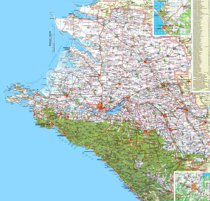 Карта краснодара подробная с улицами, домами и районами
